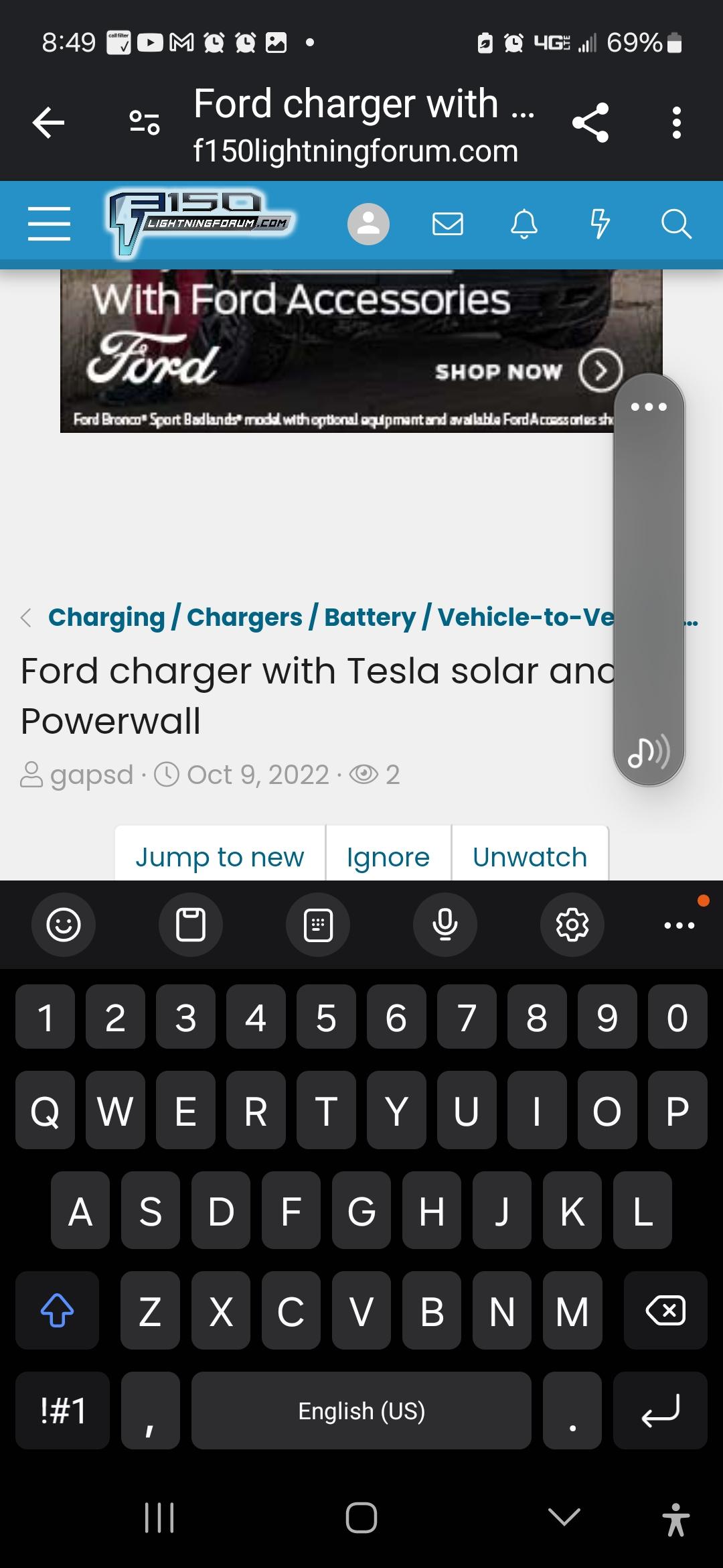 Ford F-150 Lightning Ford charger with Tesla solar and Powerwall Screenshot_20240301_084901_Chrome