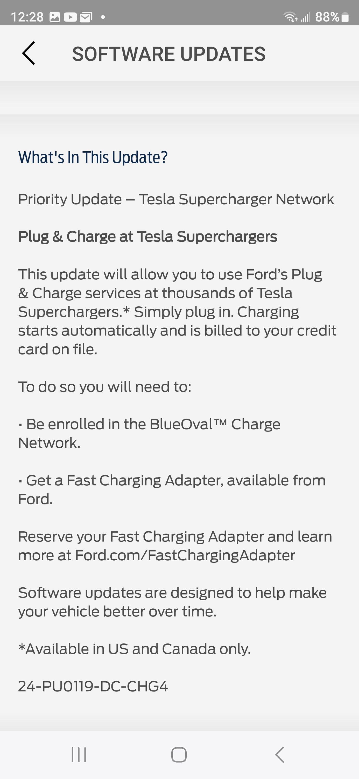 Ford F-150 Lightning Priority Update - 24-PU0119-DC-CHG4 [Tesla Supercharger Network] Screenshot_20240301_122808_FordPass