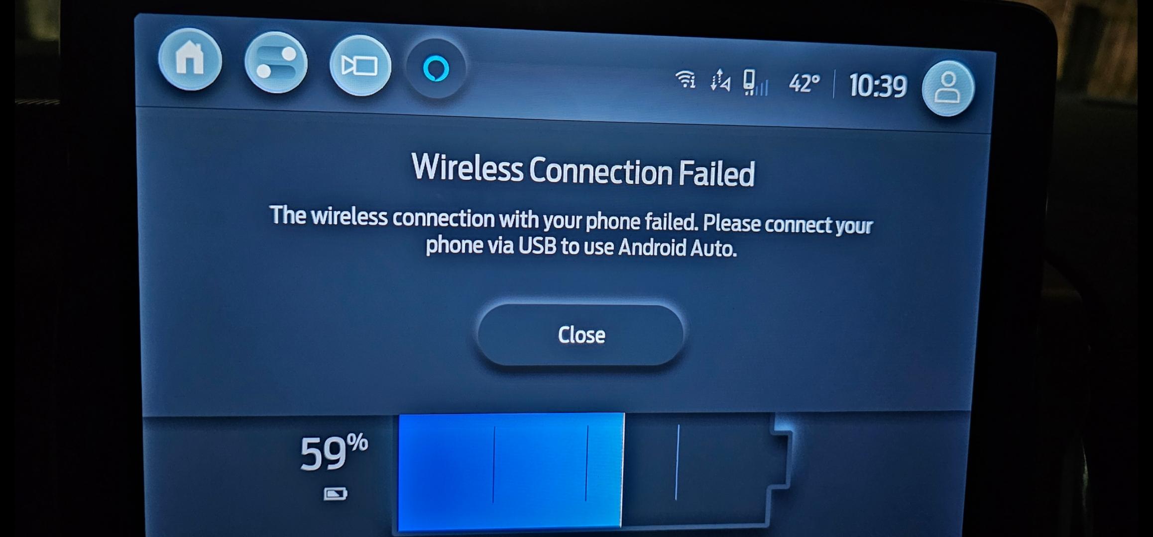 Ford F-150 Lightning I keep getting the error message... "Wireless Connection Failed" (Android Auto) Screenshot_20240309_175647_Gallery