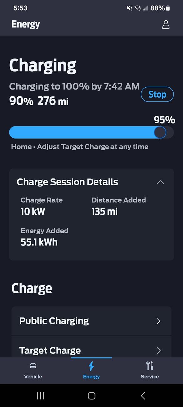 Ford F-150 Lightning Missing Time on Charge in Ford App ? Screenshot_20240803_055337_FordPass