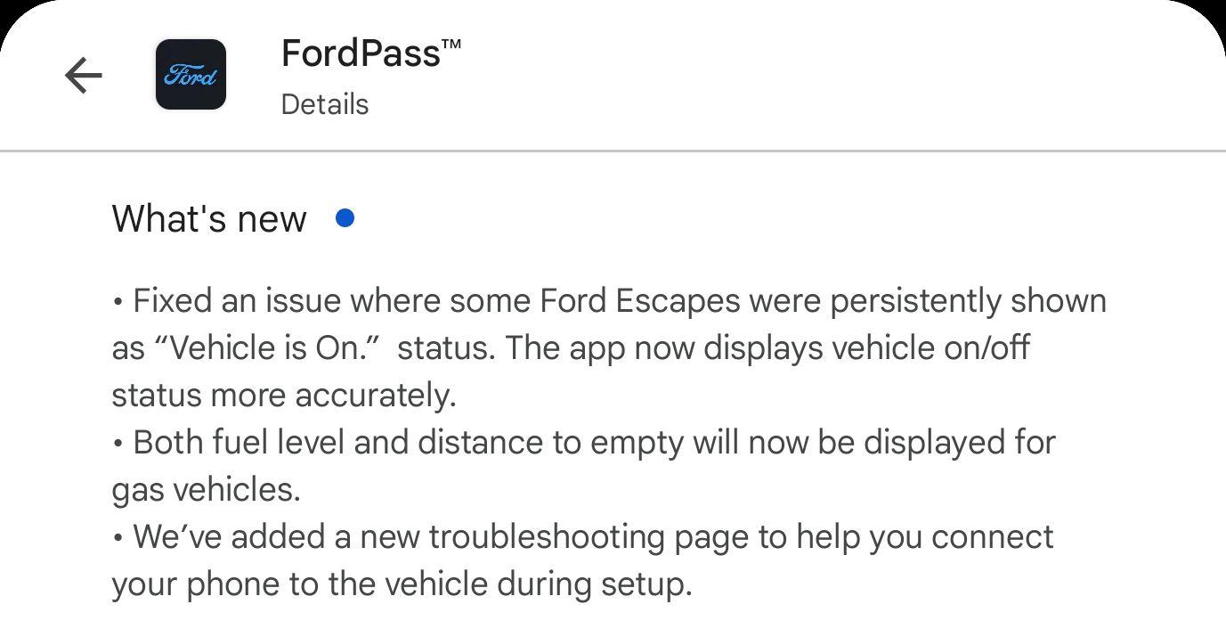 Ford F-150 Lightning FordPass app update 5.4.0 (iOS & Android) Screenshot_20240820_182810_Google Play Store