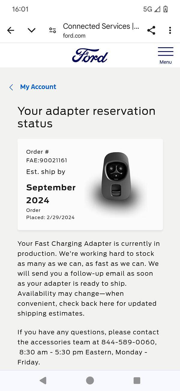 Ford F-150 Lightning Ford Resumes Shipping Fast Charging Adapters Screenshot_20240912-160104