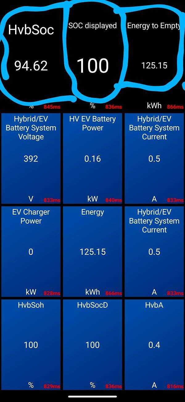 Ford F-150 Lightning Full charge but below 131 KW of usable power Screenshot_20241002-135904