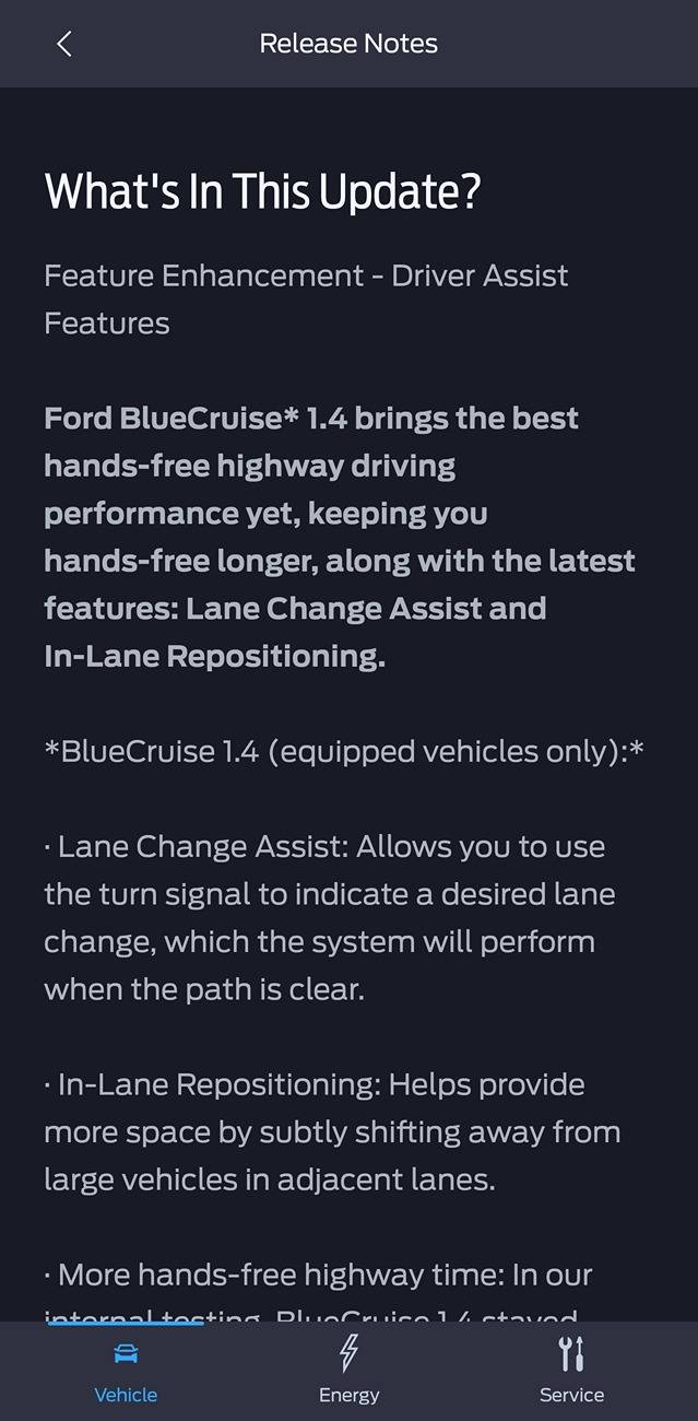 Ford F-150 Lightning BlueCruise 1.4 Road Trip Observations Screenshot_20241228_151718_FordPass