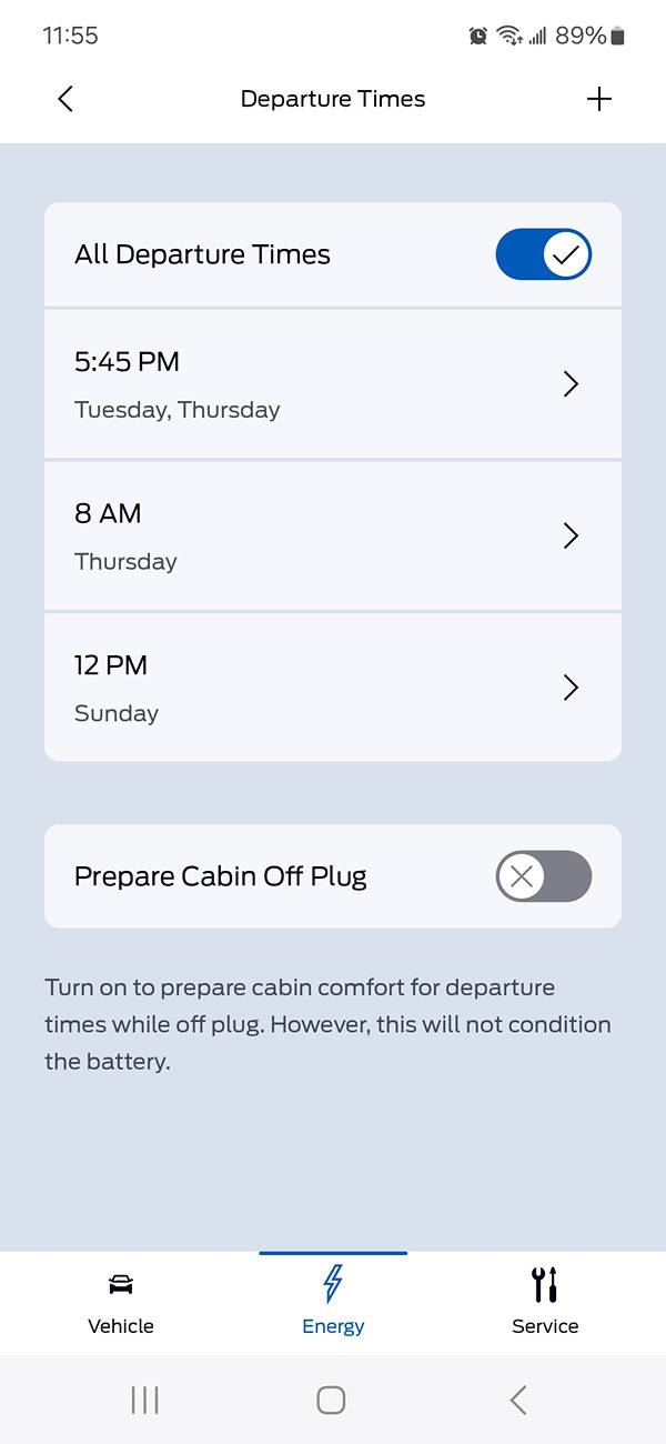 Ford F-150 Lightning Departure Times Just Will Not Work Screenshot_20250122_115518_FordPass