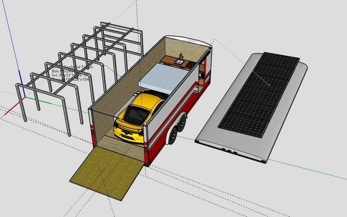 Ford F-150 Lightning Mobile Overlanding Charging station build with Victron this time sketchup car carrier 01