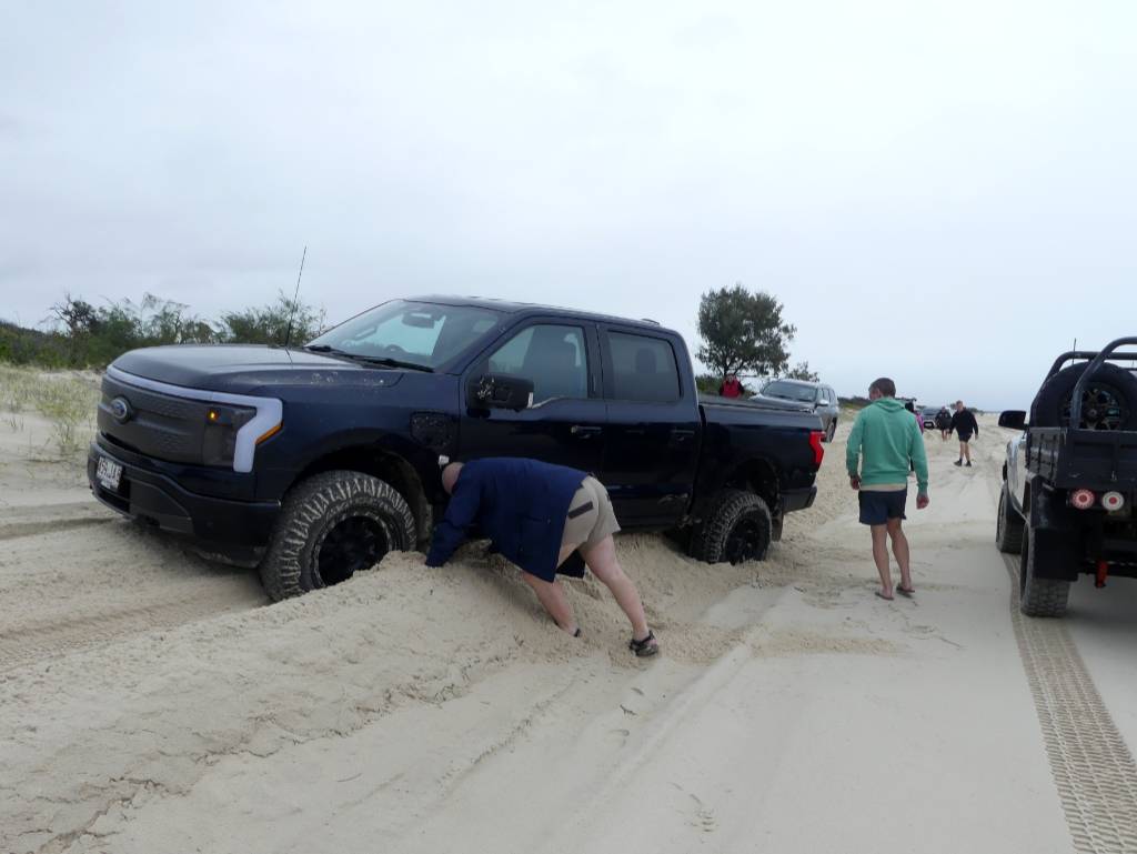 Ford F-150 Lightning Thunderbolt has some dirty weekends (pics & videos) -- offroading in mud, sand, hills small P1080606