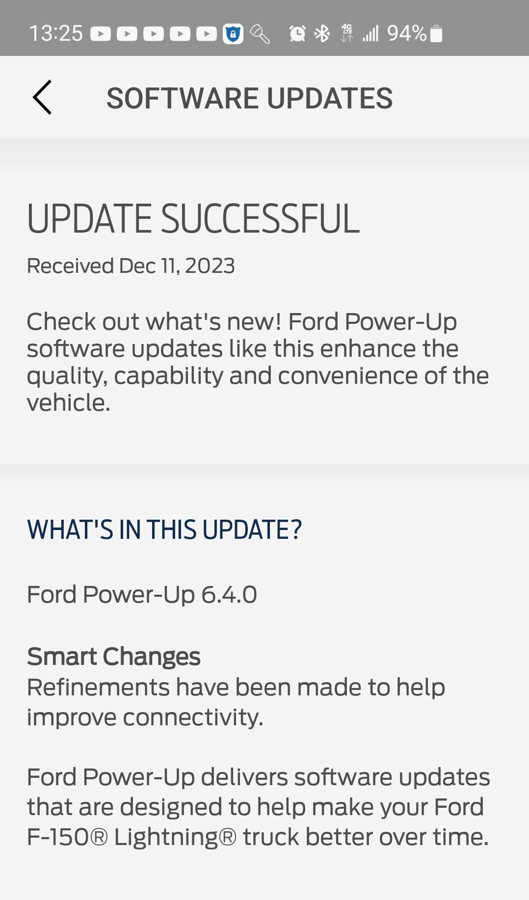 Ford F-150 Lightning Power-Up OTA 6.4.0 - Smart Changes: Refinements to improve connectivity SmartSelect_20231211_132550_FordPass