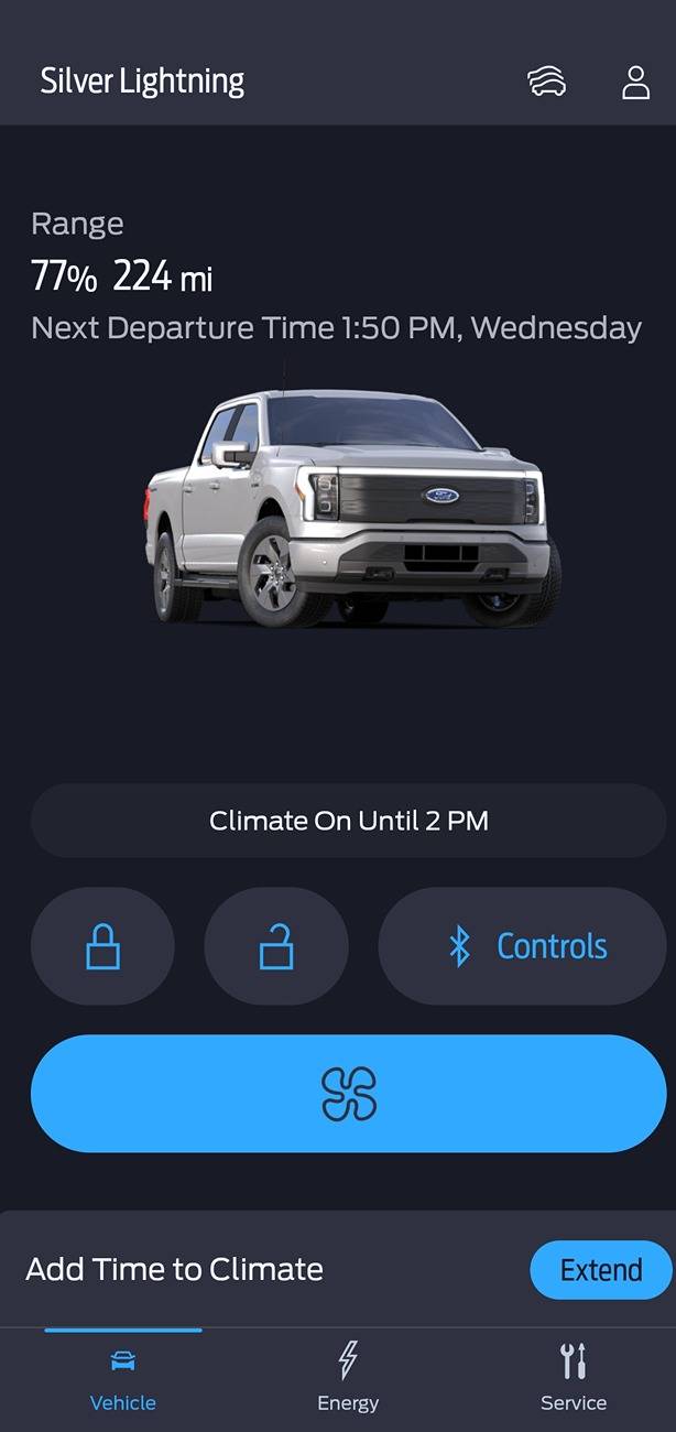 Ford F-150 Lightning Pre Departure Conditioning on App does not happen SmartSelect_20241009_134550_FordPass