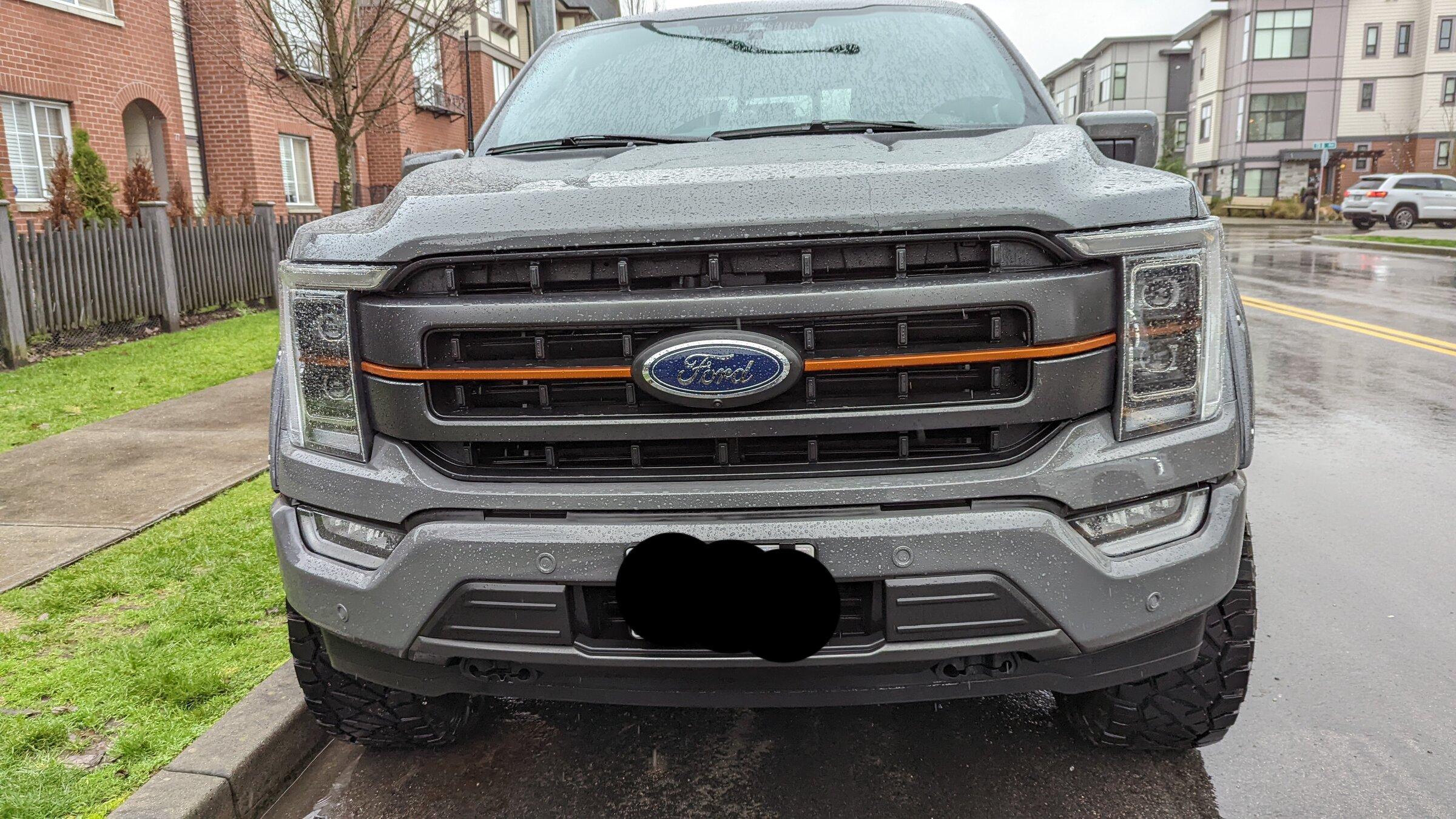 Ford F-150 Lightning Lariat grill vinyl mod (tremor-like) Snapchat-105736669