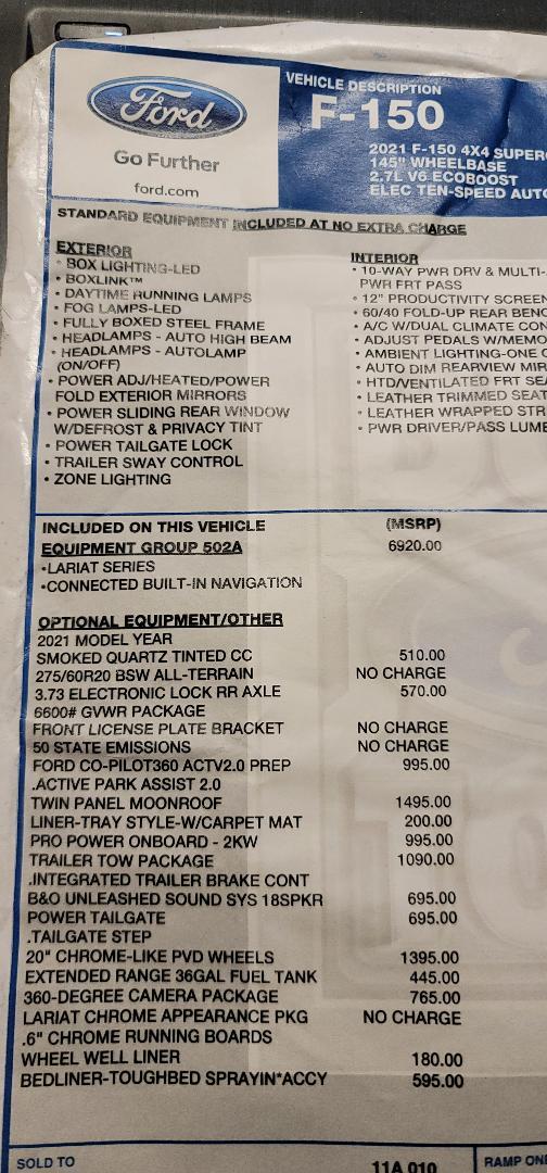 Ford F-150 Lightning Tow Package Breakdown For 2021 F-150 sticker