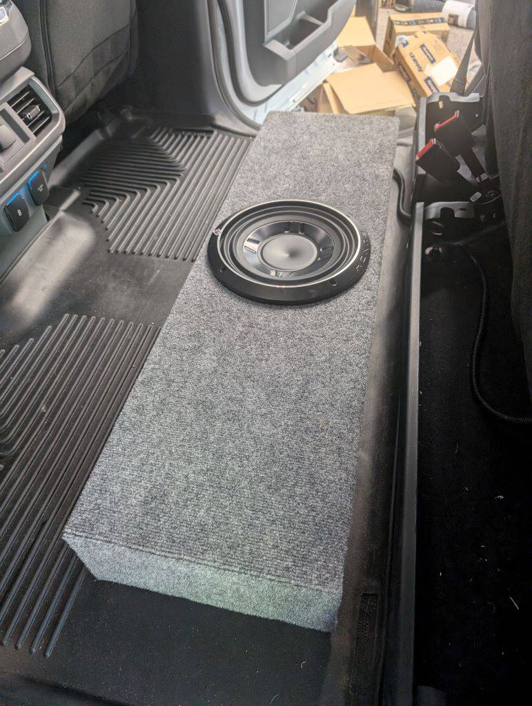 Ford F-150 Lightning Audio Upgrade For Stock 6-Speaker Sound System-My Solution subbox