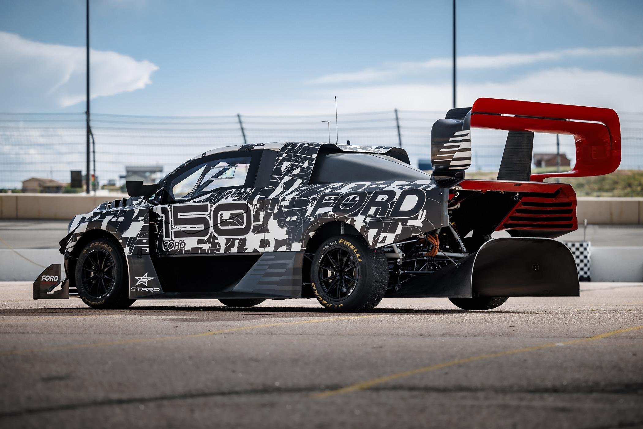 Ford F-150 Lightning First Look: Ford F-150 Lightning Supertruck EV Demonstrator SuperTruck Camo Win