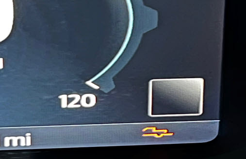 Ford F-150 Lightning red truck symbol on dash symbol