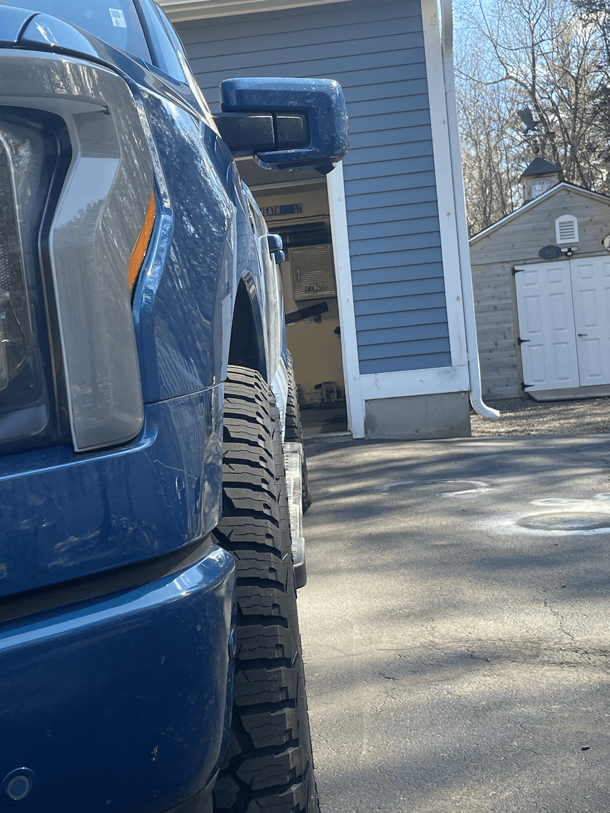 Ford F-150 Lightning Nokian Outpost nAT tires on Roush Wheels installed. No real hit on range so far tempImageQ3kK6u