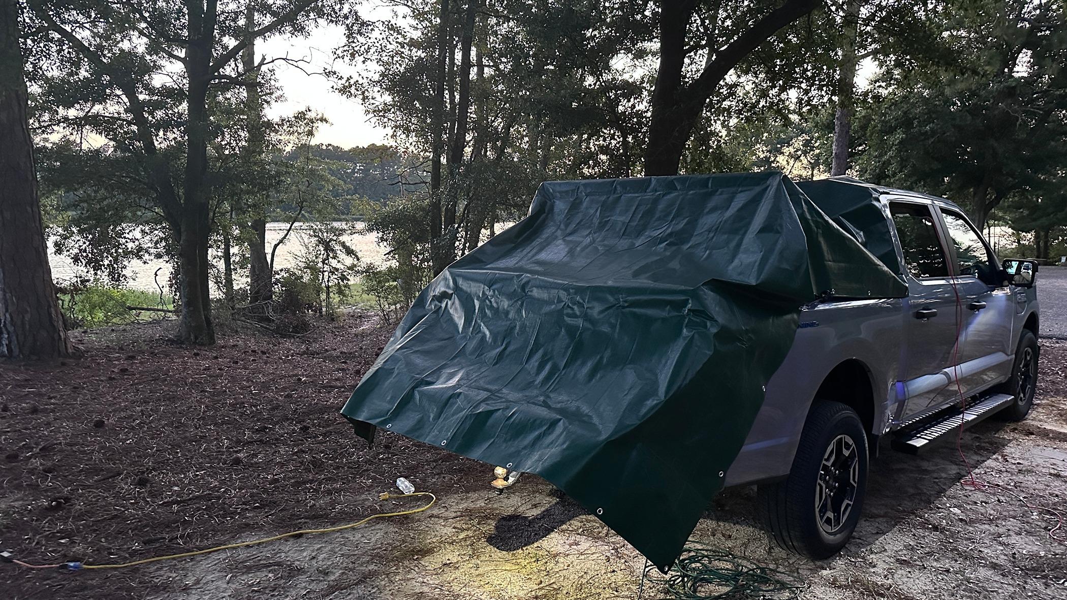 Ford F-150 Lightning Camping with the Lightning and Kodiak Canvas truck tent TENT camping Cotton Hill c