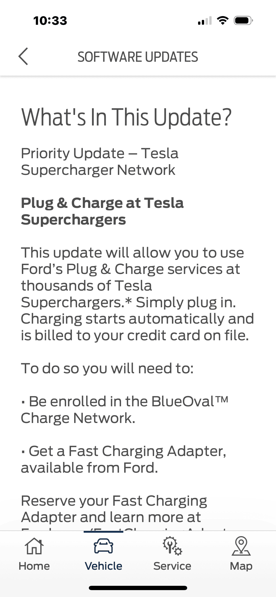 Ford F-150 Lightning Still haven't received software update for Tesla Superchargers TESLA Ford update.PNG