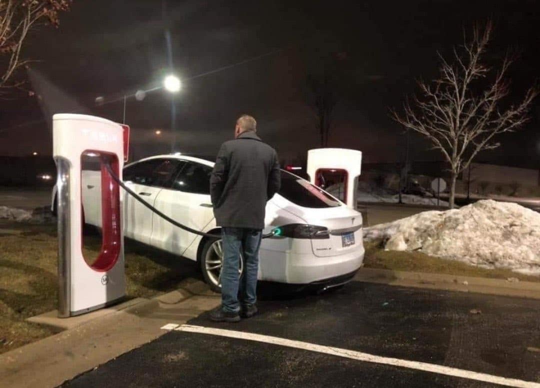 First Tesla Supercharger Location With Magic Dock CCS Compatible Plug  Discovered  Ford Lightning Forum For F-150 Lightning EV Pickup: News,  Owners, Discussions, Community