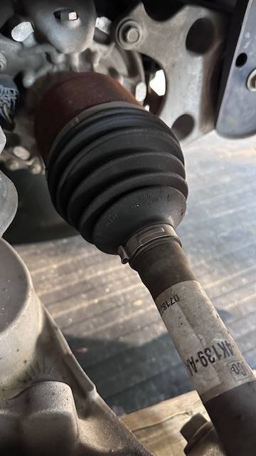 Ford F-150 Lightning Replaced:  Rear Driver DRIVE AXLE...  under warranty @ 49,000 miles the motor side boot looked ok