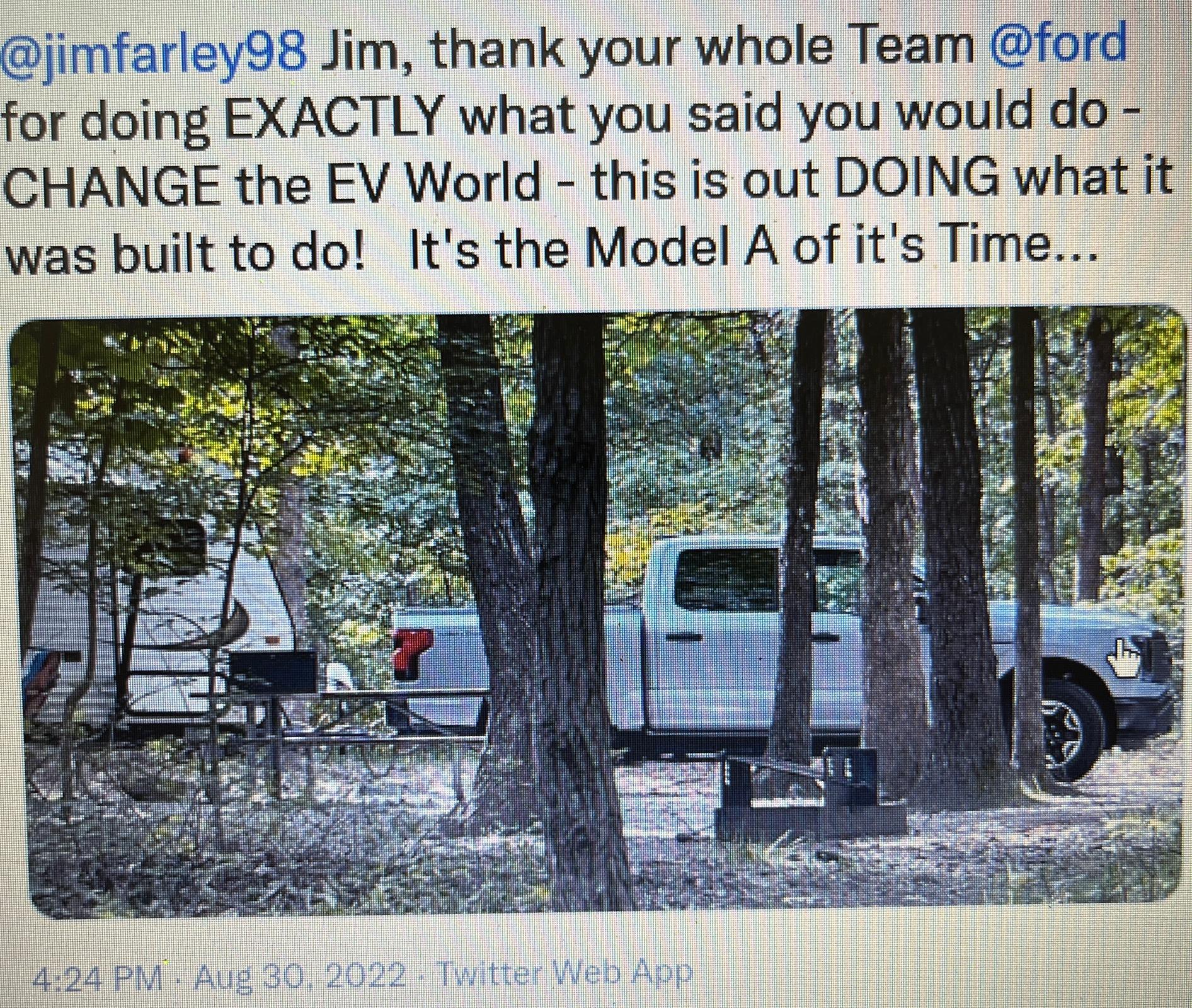 Ford F-150 Lightning Camping with the Lightning and Kodiak Canvas truck tent TWEET to Jim Farley - it's everything you said it would be