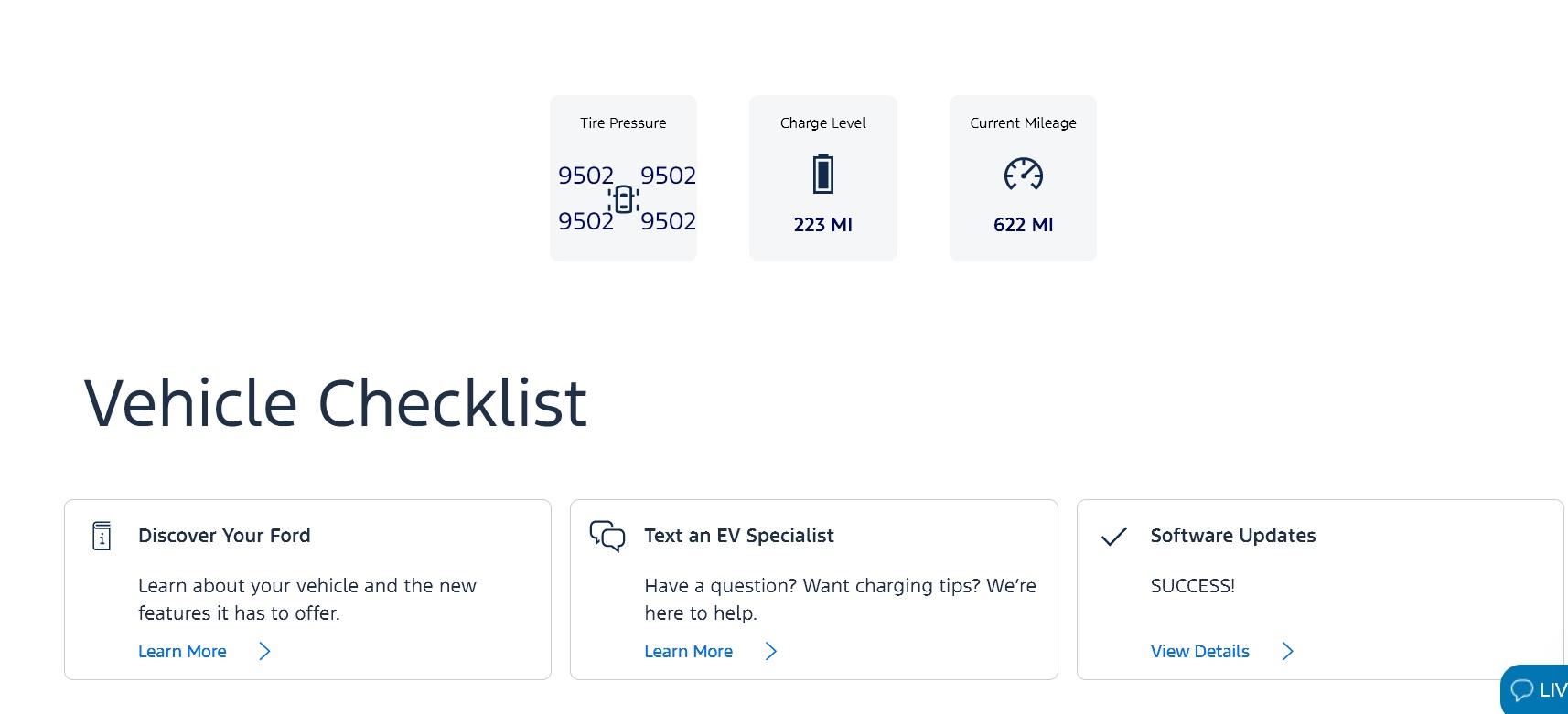 Ford F-150 Lightning LVB “normal” state of charge? Update success but tire pressure - OMG