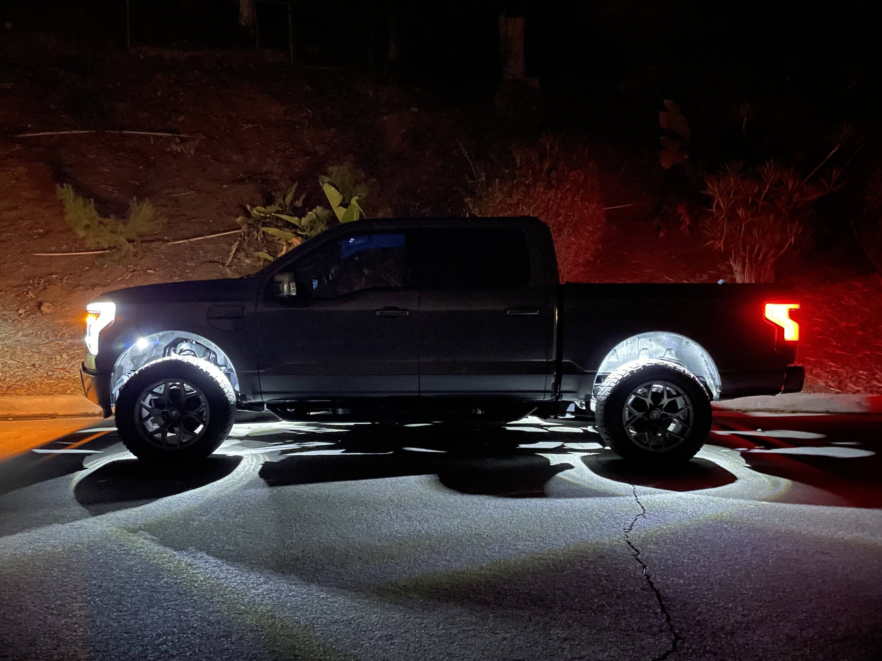 Ford F-150 Lightning Rock Lights installed w1