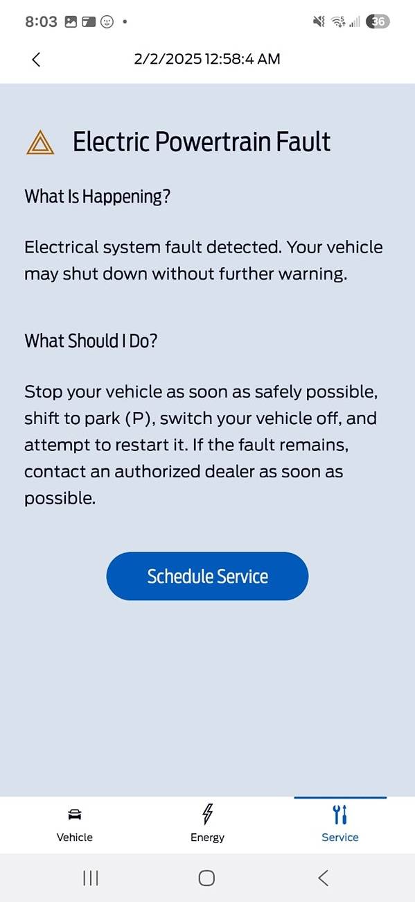 Ford F-150 Lightning 2023 F150 Lightning ER - Electric Powertrain fault and Powertrain Malfunction/Reduced Power WhatsApp Image 2025-02-03 at 10.09.20 PM (2)