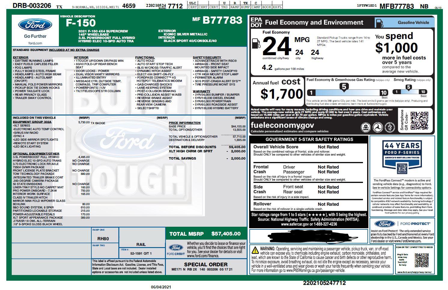 Ford F-150 Lightning Towing an Airstream with Gen14, and ProPower 7.2 Window Sticker Markup.JPG