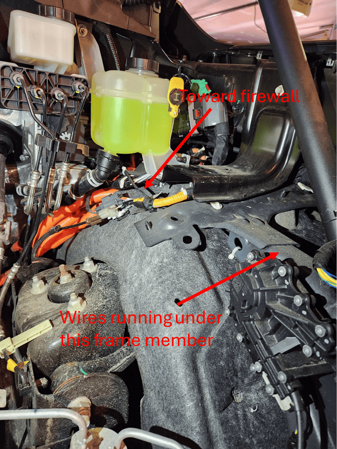 Ford F-150 Lightning DIY: Installing ACC (Adaptive Cruise Control) and LKA (Lane Keep Alert) to 2022 F-150 Lightning XLT wire routing annotated