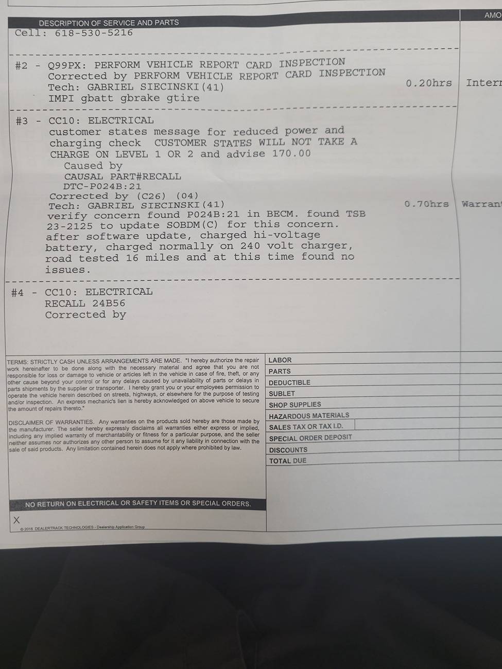 Ford F-150 Lightning Powertrain Malfunction/ Reduced Power wo#2