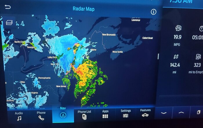 Radar map -- a feature some don't know about in 2021 F-150