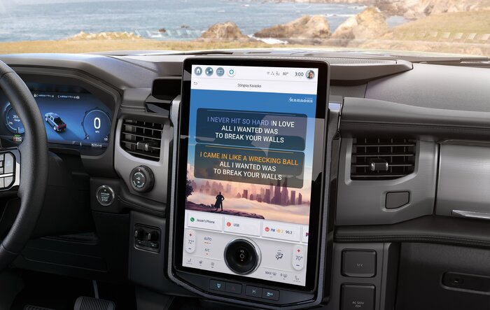 In-Vehicle Karaoke Rolling Out to F-150 Lightning! (Stingray Karaoke App)