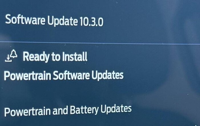 OTA Software Update 10.3.0 - Powertrain, Battery, Parking Brake