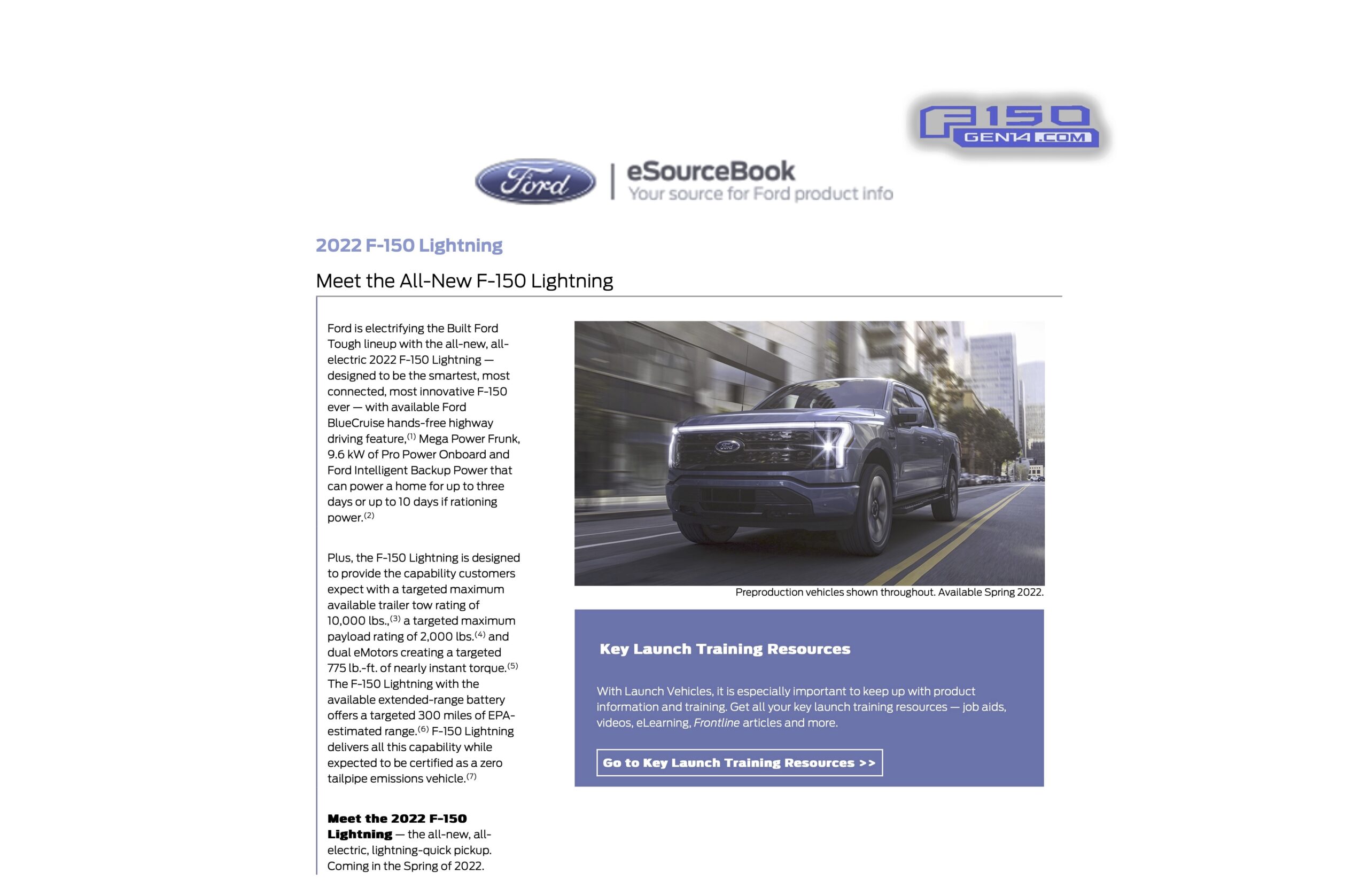 F150 Lightning eSourceBook 146 Pages of Info! Ford Lightning Forum
