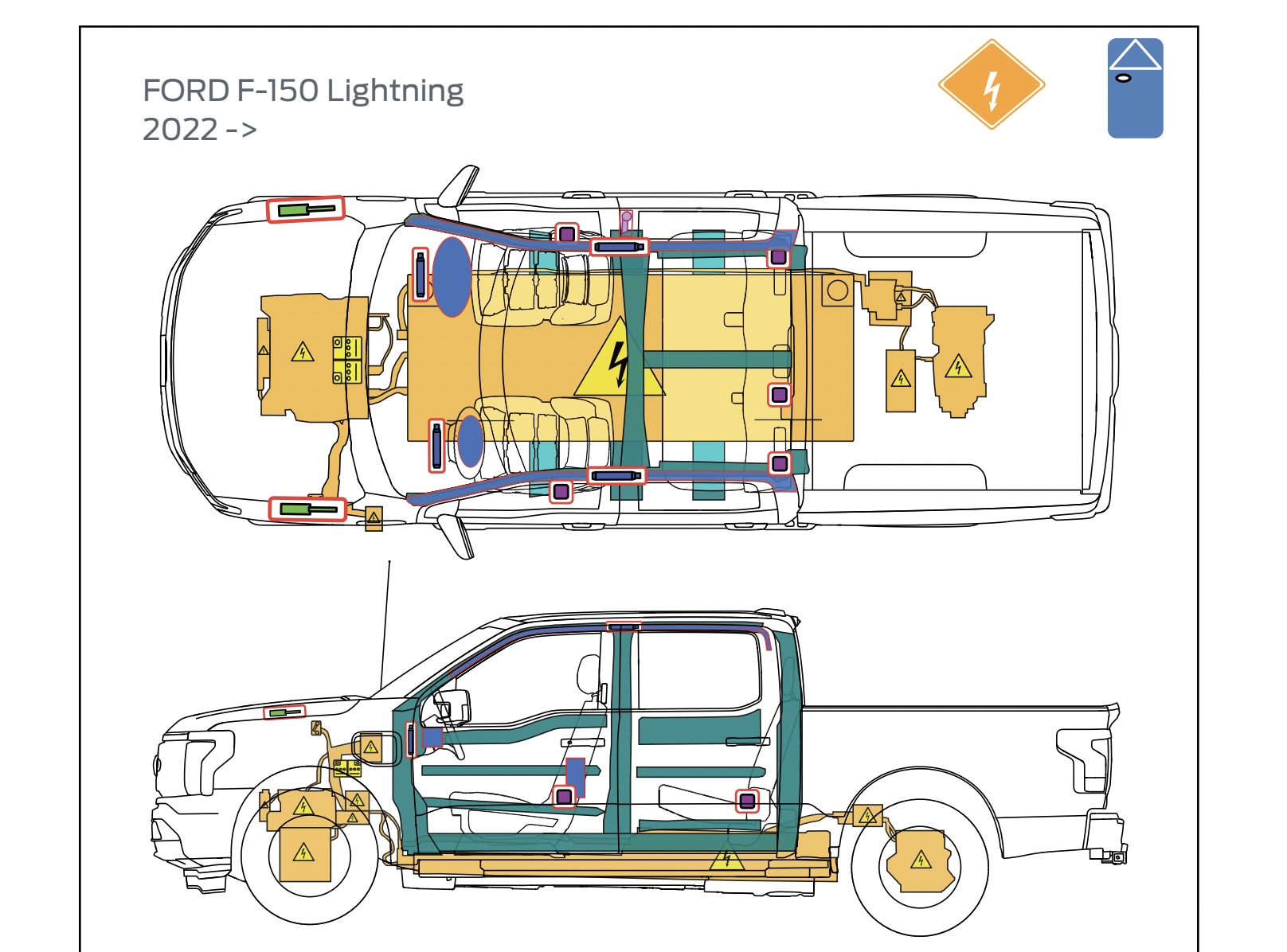 EMERGENCY RESPONSE GUIDE For F150 Lightning (w/ ELECTRICAL diagram