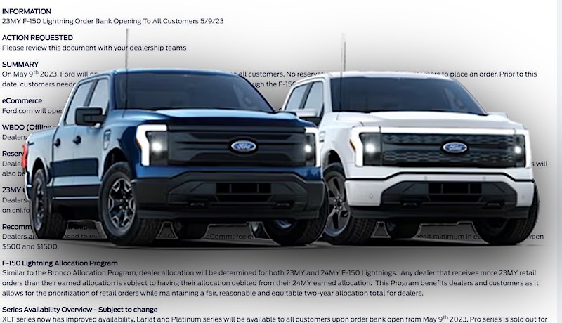 2023 F-150 Lightning Order Banks Open 5/9/23 (No Reservation Required ...